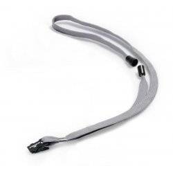 Durable 8119 10 Textile Necklace with Safety Release 44cm Grey